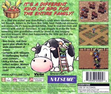 Harvest Moon - Back to Nature (US) box cover back